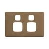 HPM LINEA Double Powerpoint Coverplate - Ninja Khaki