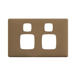 HPM LINEA Double Powerpoint Coverplate - Ninja Khaki