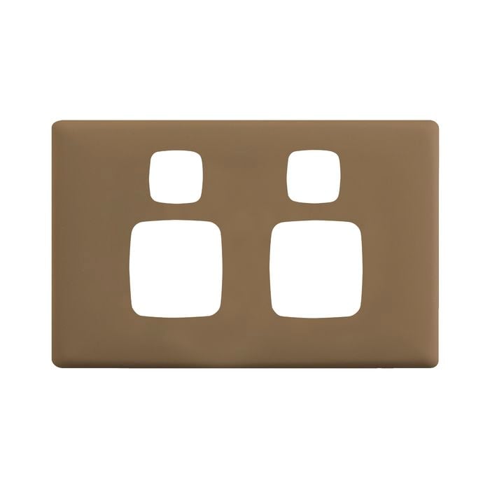 HPM LINEA Double Powerpoint Coverplate - Ninja Khaki