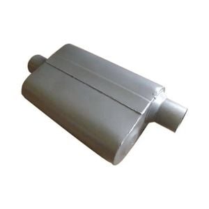 Redback 2-1/2" Performance Muffler Offset/centre - 9" X 4" Oval, 14" Long, Aluminised Steel [rm002-63]