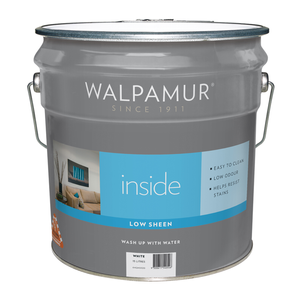 Walpamur Inside 15L White Low Sheen White Interior Paint