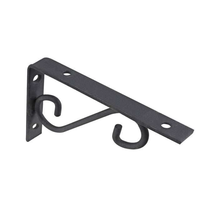 Carinya 250 x 125mm Black Scroll Stayed Bracket