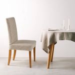 Sherwood Faux Linen Stretch Fit Chair Cover Natural