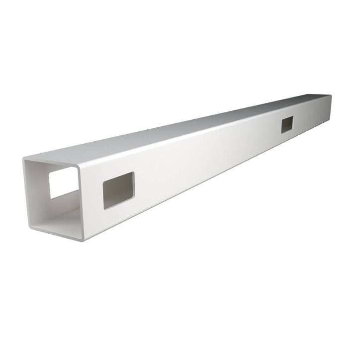 Think Fencing 127mm White PVC Line Post For 1200mm Wren Picket fence panel