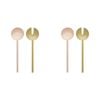 2x 2pc Ecology Stainless Steel/Enamel Apostle Salad Servers 26cm Blush & Ochre