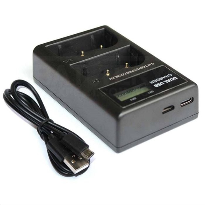 USB Battery Dual Charger for Nikon EN-EL3e D50 D70 D70s D80 D90