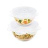 8pc Grand Fusion Vented Silicone Microwave Stretchy Food Container Covers Set