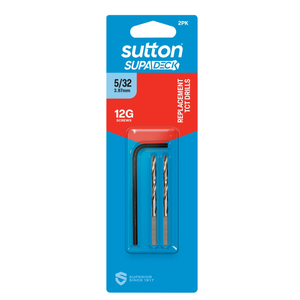 Sutton Tools 5/32" 12G TCT Supadeck Countersink Drill - 2 Pack