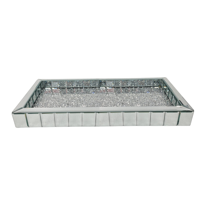 Elegant Collections Large Rectangle Vogue Mirror Tray