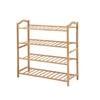 4 Tier 80cm  Wooden Bamboo Shoe Rack
