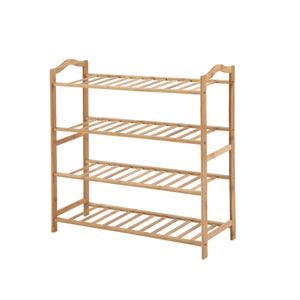4 Tier 80cm  Wooden Bamboo Shoe Rack