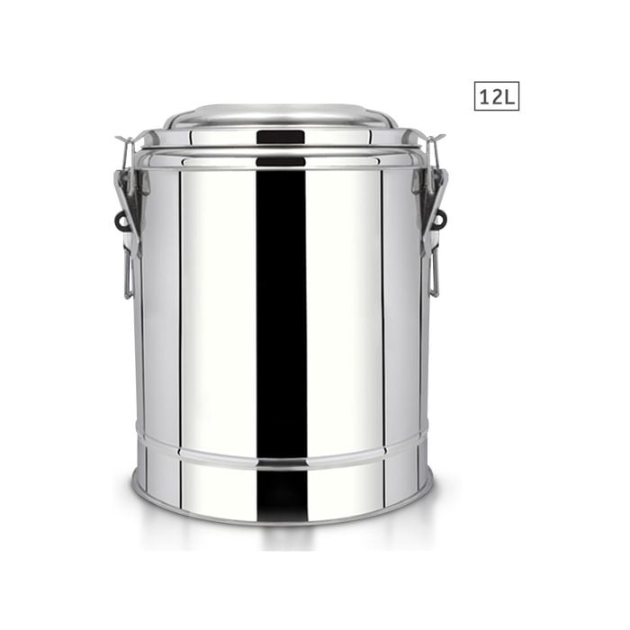 SOGA 12L Stainless Steel Insulated Stock Pot Hot & Cold Beverage Container