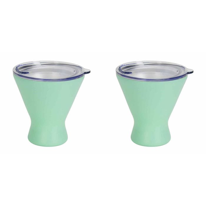 2PK Annabel Trends 250ml Stainless Steel Double Walled Cocktail Cup Gelato Mint