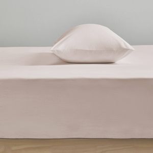 Bianca Heston 300TC Cotton Fitted Sheet With Pillowcase Set Pink Single