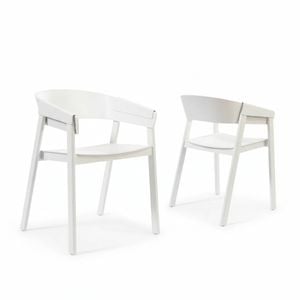 Selena 2pc Set Dining Chair Scandinavian White