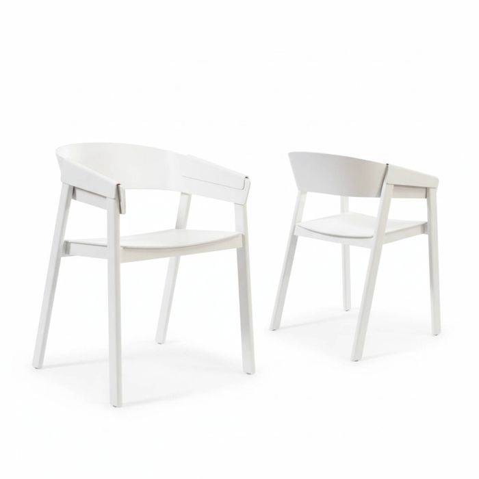 Selena 2pc Set Dining Chair Scandinavian White