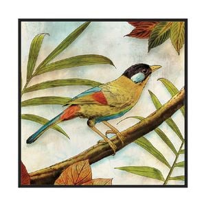 Artey | Jungle Bird I - Framed Canvas - Black Frame - 100 x 100cm