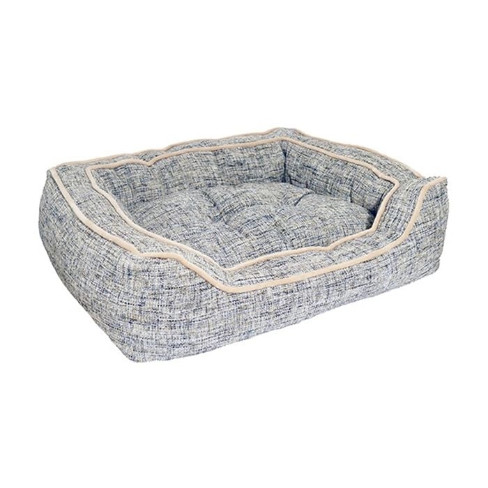 Rosewood 40 Winks Dog Sleeper Luxury Slate And Oatmeal Square Pet/Dog Bed 68cm