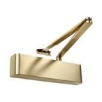 Zanda 55mm Satin Brass Slimline Closer Cover & Flat Bar Armset Door Closer