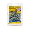 Zenith 10G x 40mm Zinc Plated Hinge-Long Thread Countersunk Head Timber Screws - 50 Pack