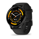 Garmin Venu® 3, Slate Stainless Steel Bezel with Black Case