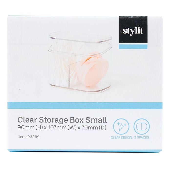 Stylit Bathroom Storage Box Clear Small