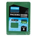 Titan 3 x 72 x 100mm 6 Piece Green Shim Packing