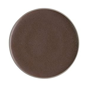 Olympia Anello Earth Raw Edge Stoneware Plates Brown 205mm Pack of 6