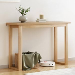 Homfurn Console Table 110cm Oak