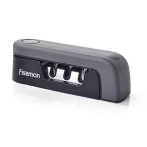 Fissman 3 Step Foldable Knife Sharpener Diamond Carbide Grey 14cm