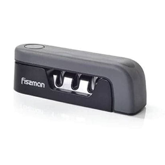 Fissman 3 Step Foldable Knife Sharpener Diamond Carbide Grey 14cm