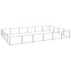 vidaXL Dog Kennel Silver Steel Outdoor Puppy Enclosure Dog Pet Supply Cage