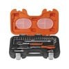 Bahco 1/4" Square Drive Socket Set With Metric Hex Profile And Ratchet/Socket Drivers