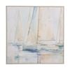 Lvd Coastal Hand-finished Wood Framed Canvas Sailing Print Home Decor 70x70cm