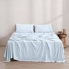 Dreamaker Superfine Washed Microfibre Sheet Set Ice Blue King Bed