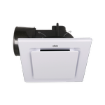Click 250mm White Ducted Exhaust Fan - Square