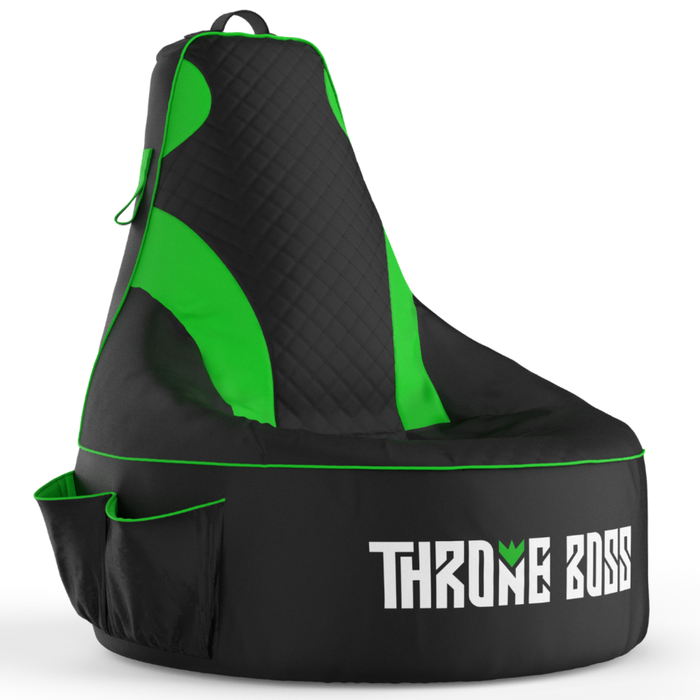 Throne Boss Adult Green Gaming Bean Bag Chair