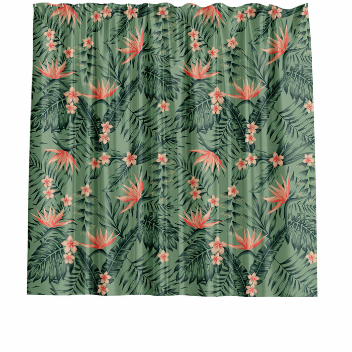 Barelli 180 x 180cm Peva Shower Curtain Tropic Bloom Bunnings Australia