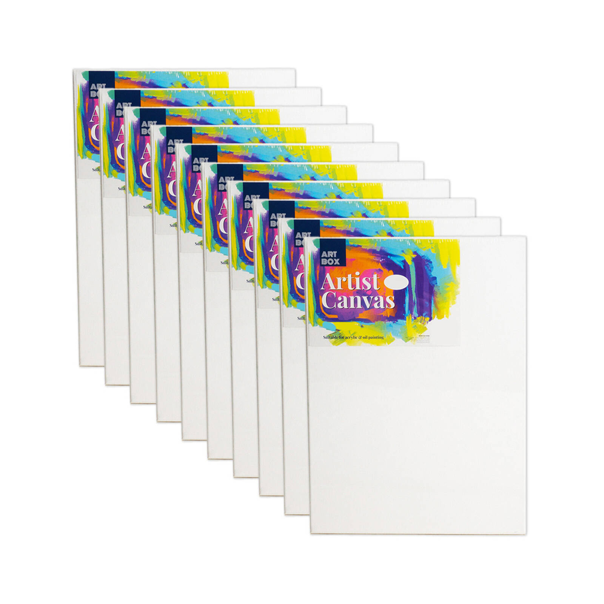 10x Art Boxd 30cm Thins Artist Canvas 280gsm Acrylic & Oil Painting ...