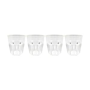 6x 4pc Partyware Reusable Drinking Tumbler Cup Set 270ml Clear