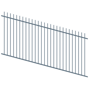 ProtectorAl 1201 - 2400 x 1200mm Deep Ocean Raked Up to 15º Picket Top Pool Fence Panel