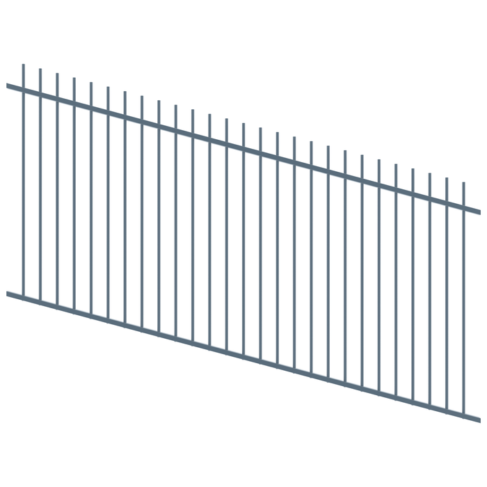 ProtectorAl 1201 - 2400 x 1200mm Deep Ocean Raked Up to 15º Picket Top Pool Fence Panel