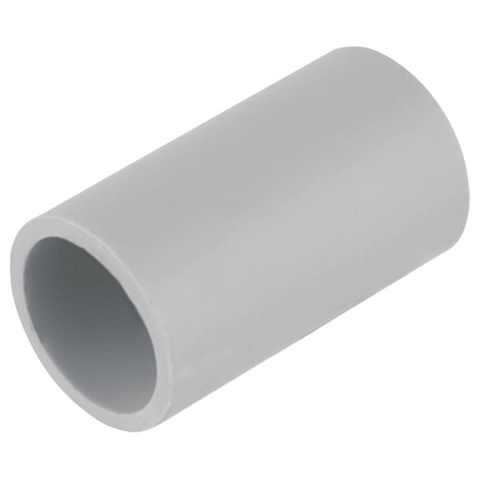 DETA 25mm Grey PVC Conduit Plain Coupling - Single Pack