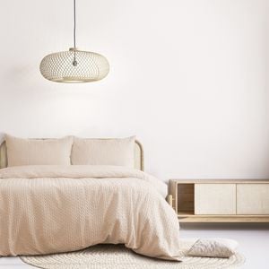 Ardor Boudoir Bondi Embossed Queen Bed Quilt Cover Set - Sorbet