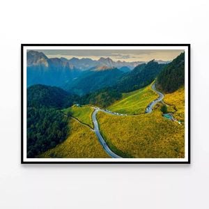 Mountain Road Winding  Print 100% Australian Made 120x90cm  (Poster)