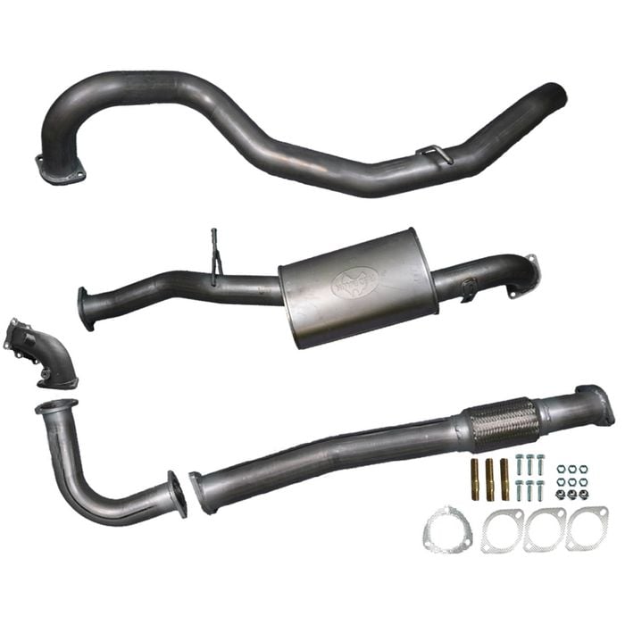 Ignite Exhausts Turbo Back for Nissan GU Patrol 4.2L Turbo Diesel Wagon 3" Muffler Raw Aluminised Steel