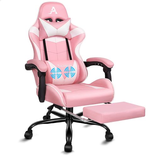 ALFORDSON Massage Gaming Chair Pink White Bunnings Australia