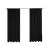 Windoware 180 x 223cm Jet Black Multi Pencil Pleat Blockout Curtain - 2 Pack