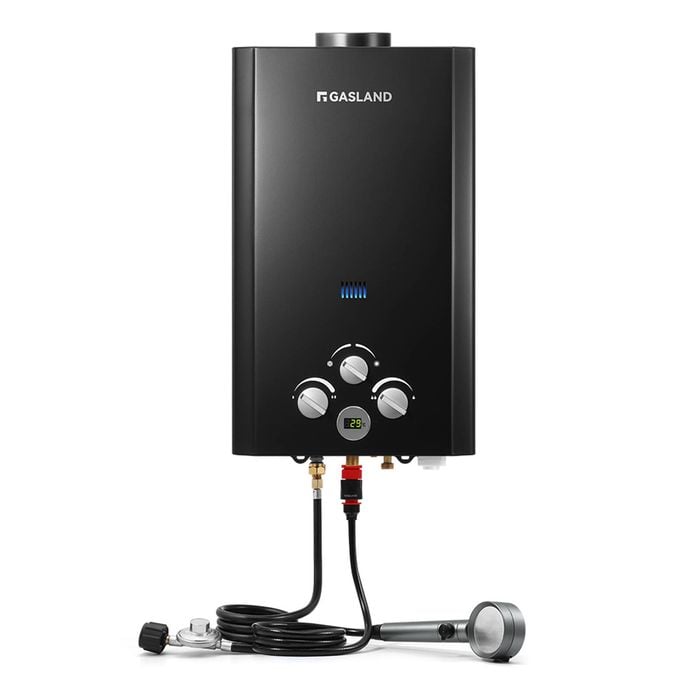 GASLAND 10L Tankless Gas Water Heater On-Demand Water System Outdoor Shower Black