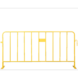 Rapid Yellow Crowd Control Temporary Fence Barrier - 10 Pack
